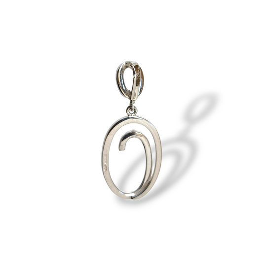 Ciondoli e pendenti Ciondolo oro bianco fantasia con zirconie - Gioielli Pavan