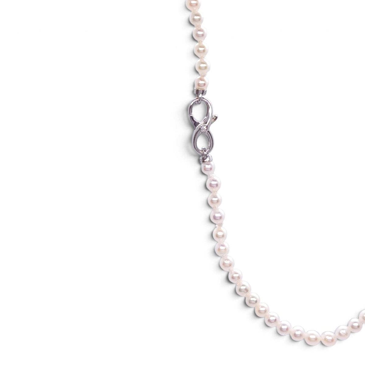 Girocollo di perle keshi con chiusura in oro bianco 18 kt e diamante - Gioielli Pavan