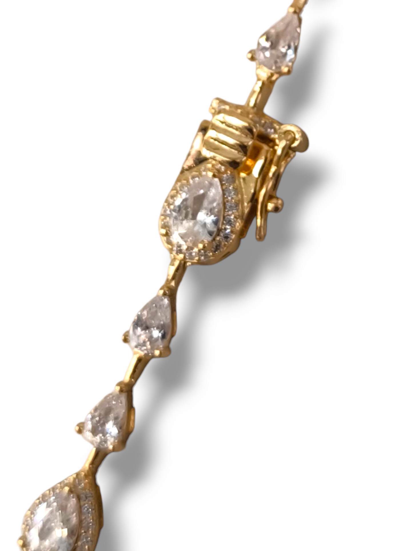 Girocollo Girocollo in argento dorato con zirconi tagliati a fantasia semi rigido - Gioielli Pavan