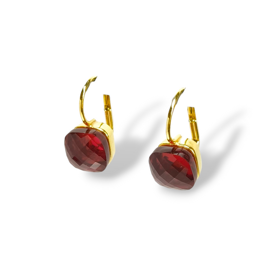 Orecchini Orecchini in argento monachella con quarzo arancio-rosso - Gioielli Pavan