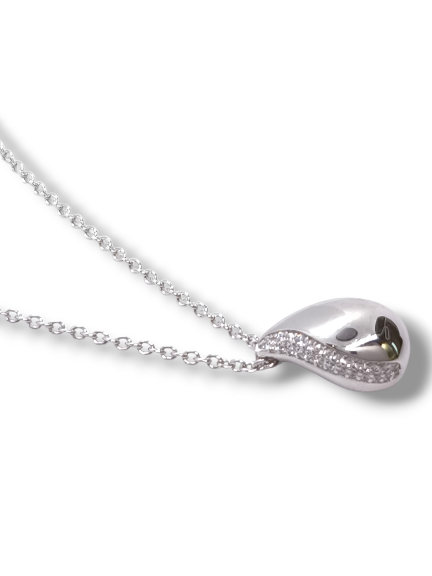 Girocollo Girocollo a Goccia in Argento 925 con Zirconi Pavé - Gioielli Pavan