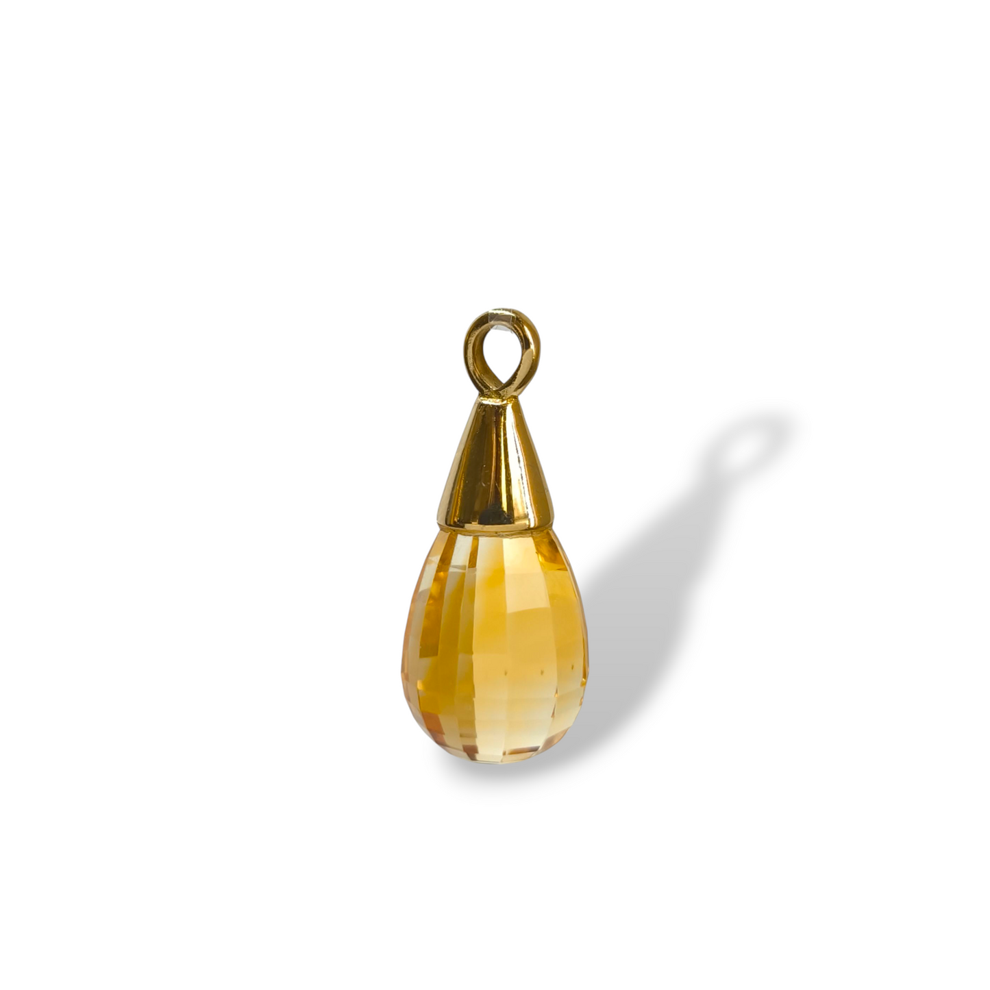 Ciondoli e pendenti Ciondolo oro giallo con Quarzo Citrino a goccia - Gioielli Pavan