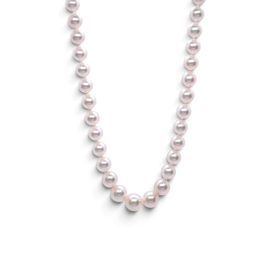 Girocollo di perle Akoya bianche 6–9 mm con chiusura in oro bianco - Gioielli Pavan