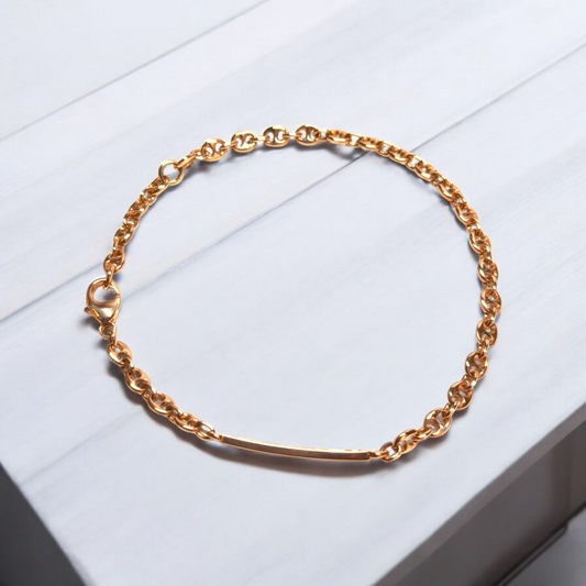 Bracciale Bracciale in argento rosa maglia marina con diamanti - Gioielli Pavan