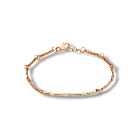 Bracciale Bracciale in oro semi rigido con diamanti a pavé 0,25ct - Gioielli Pavan