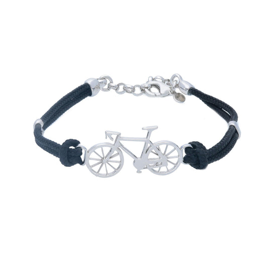 Bracciale Bracciale in argento caucciù con bicicletta - Gioielli Pavan