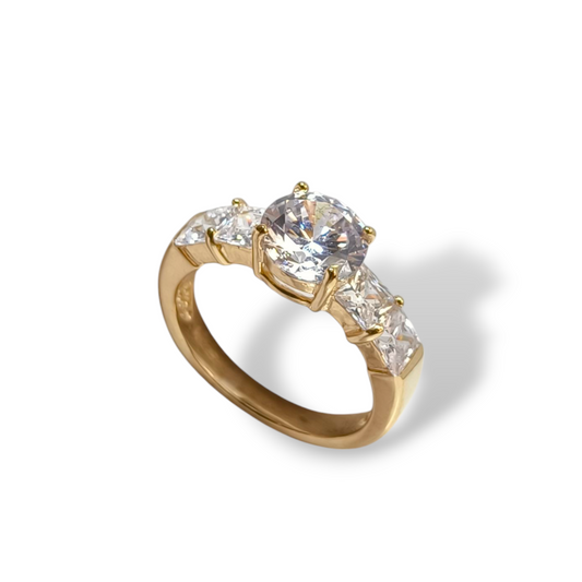 Anello Anello in argento Solitario con zirconi - Gioielli Pavan