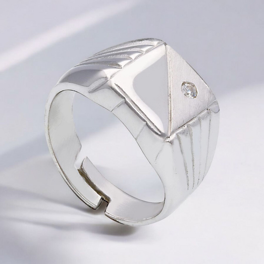 Anello Anello in argento chevalier con zircone - Gioielli Pavan