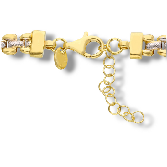 Girocollo Girocollo in argento maglia bi colore lavorata - Gioielli Pavan