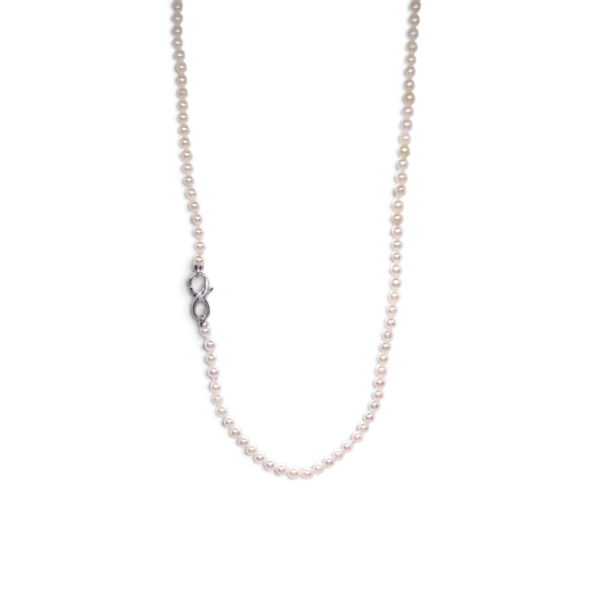 Girocollo di perle keshi con chiusura in oro bianco 18 kt e diamante - Gioielli Pavan