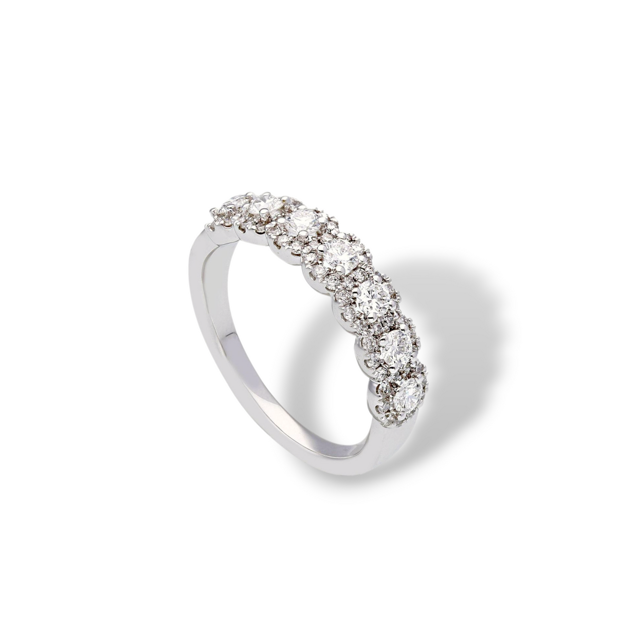 Anello in oro con pavè di diamanti 0,75ct - Gioielli Pavan