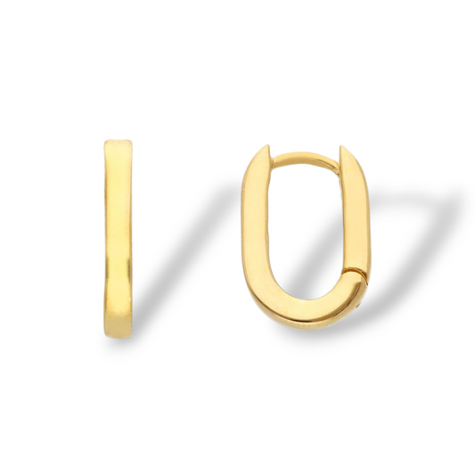 Orecchini Orecchini in oro a scattino rettangolare smussato liscio - Gioielli Pavan