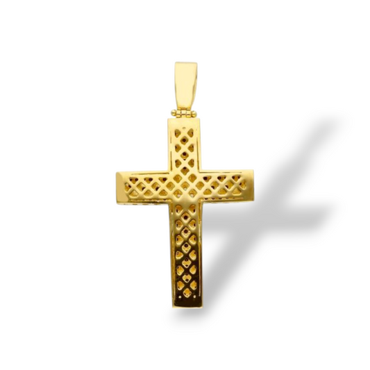 Ciondoli e pendenti Ciondolo in oro a forma di Croce con pavè di zirconi - Gioielli Pavan
