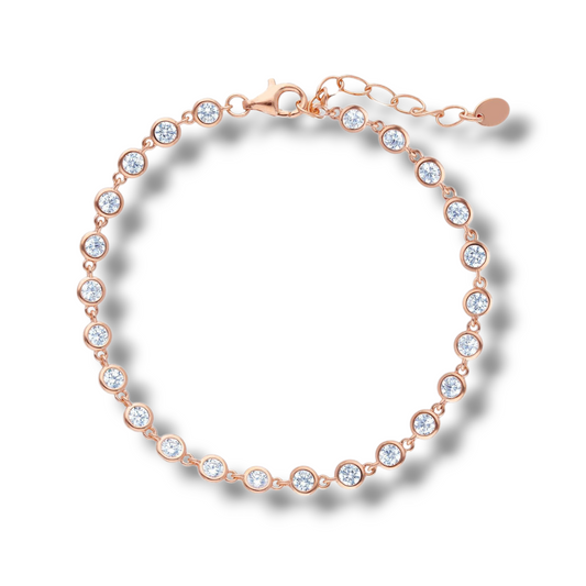 Bracciale Bracciale tennis in argento con zirconi incassati a filo a battuta regolabile - Gioielli Pavan