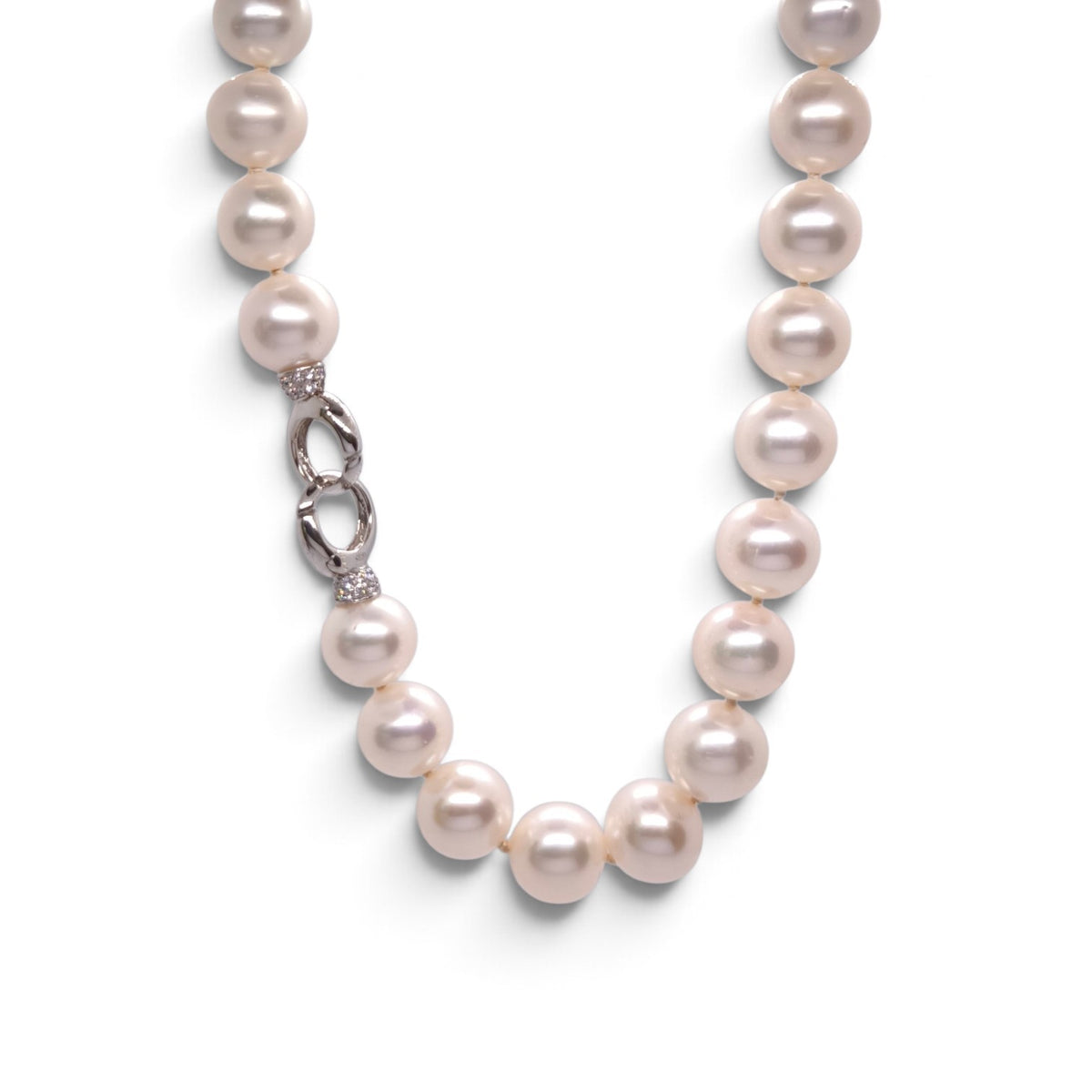 Collana di perle d’acqua dolce 11,5–12 mm in argento 925