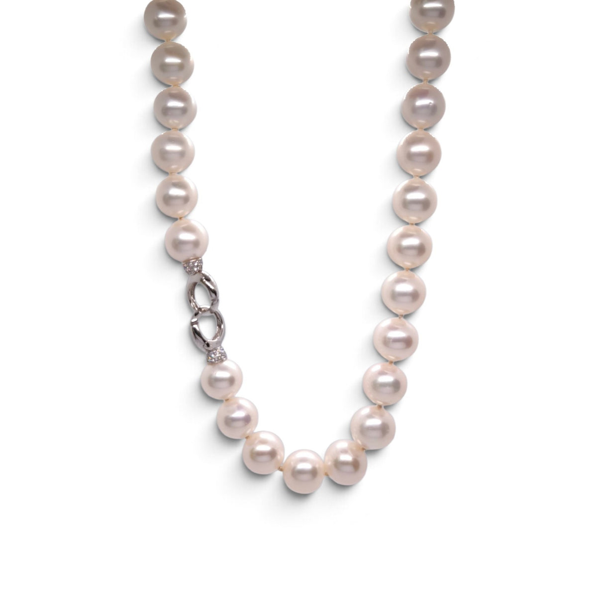 Collana di perle d’acqua dolce 11,5–12 mm in argento 925