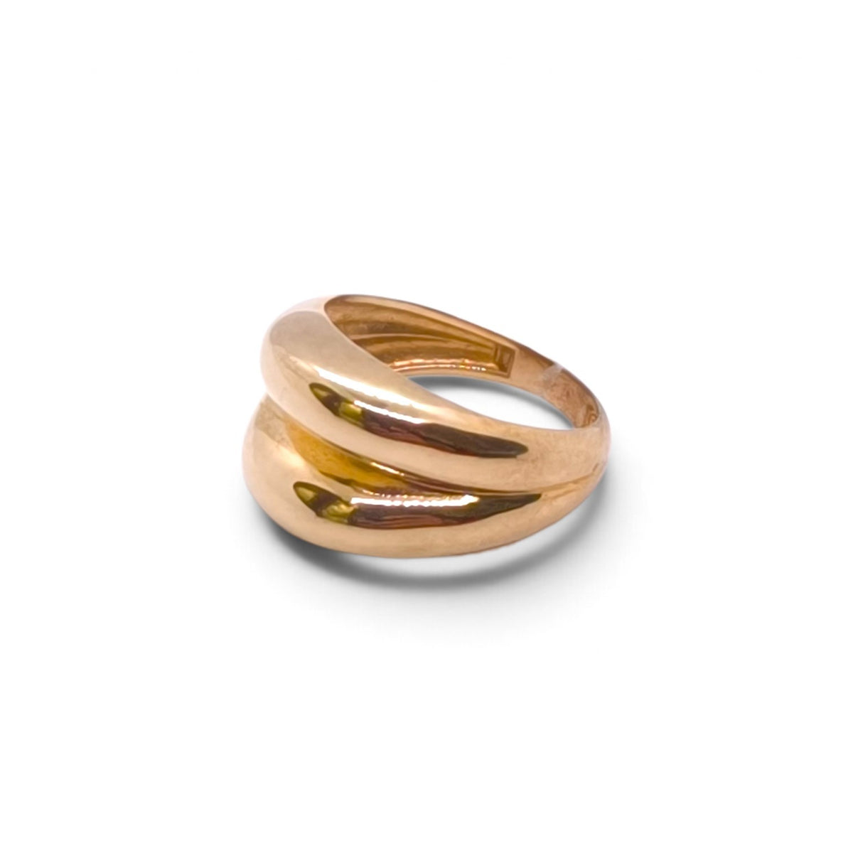 Anello a fascia geometrica in oro giallo 9kt - Gioielli Pavan