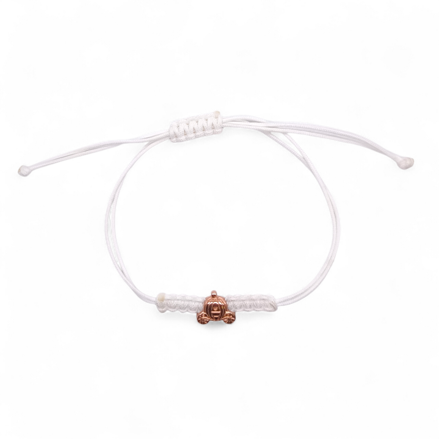 Bracciale Bracciale Carrozza di Cenerentola Argento 925 Rosato e Sagola Bianca - Gioielli Pavan