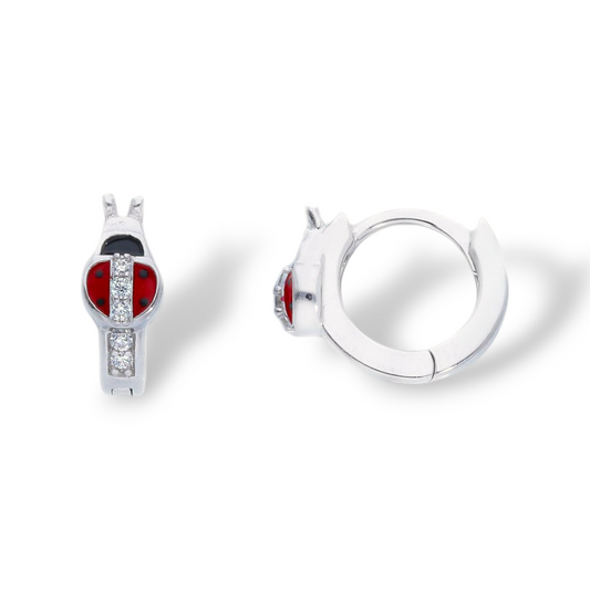 Orecchini Orecchini in argento a scattino baby coccinelle scattino - Gioielli Pavan