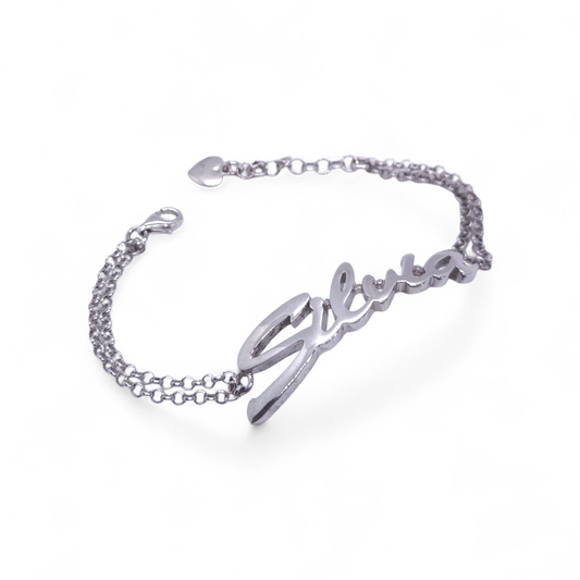 Bracciale Bracciale in Argento 925 con Nome Silvia - Gioielli Pavan