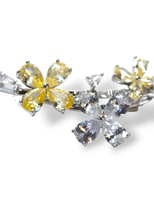 Spilla Spilla in argento con zirconi incolore e gialli - Gioielli Pavan
