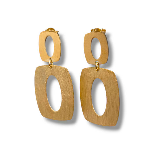 Orecchini Orecchini in argento dorato giallo pendenti geometrici - Gioielli Pavan