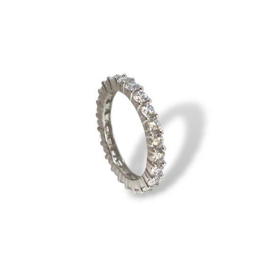 Anello Anello in argento eternity con zirconi - Gioielli Pavan