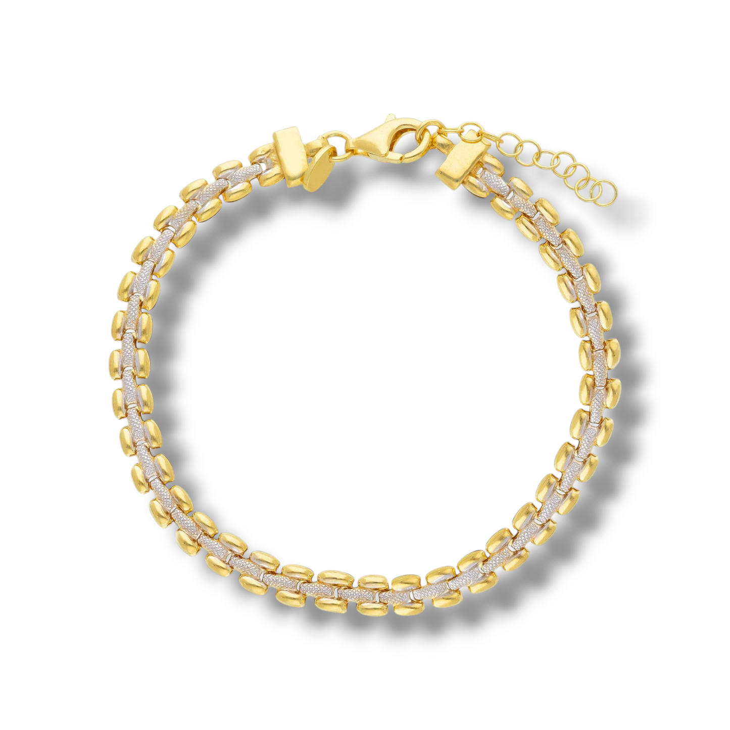 Bracciale Bracciale in argento maglia bi colore lavorata - Gioielli Pavan