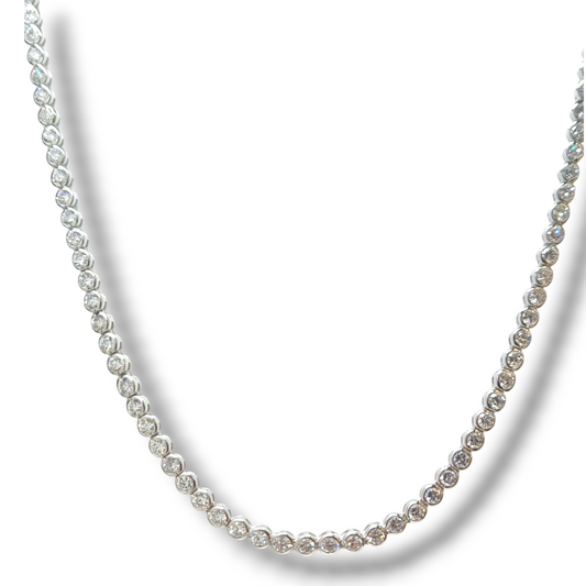 Collane Girocollo in argento tennis con zirconi a battuta - Gioielli Pavan