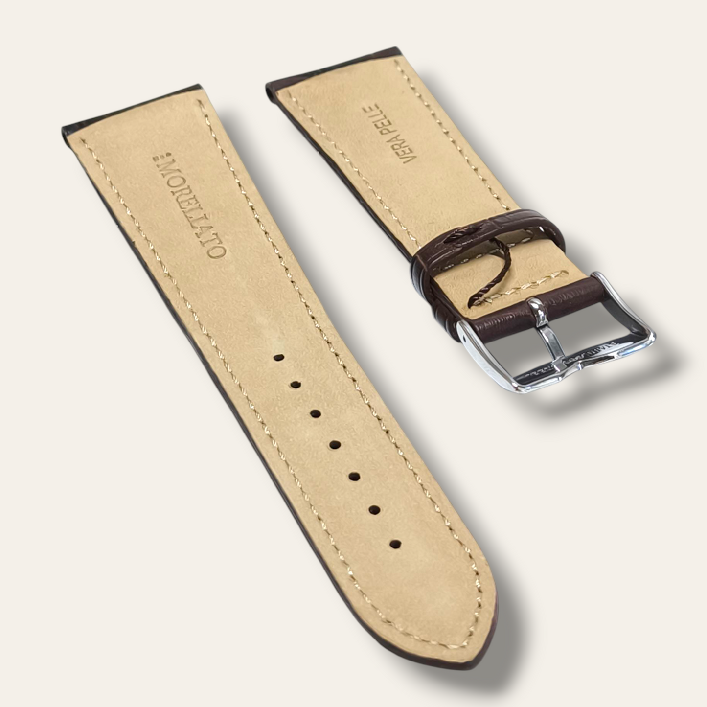 Cinturino Cinturino Ansa 24 mm Pelle stampa cocco. opaca imbottito - Gioielli Pavan