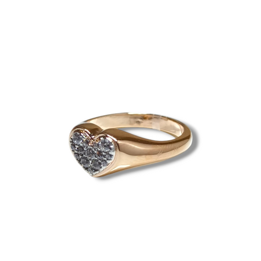 Anello Anello Bronzallure cuore a pavé di zirconi - Gioielli Pavan