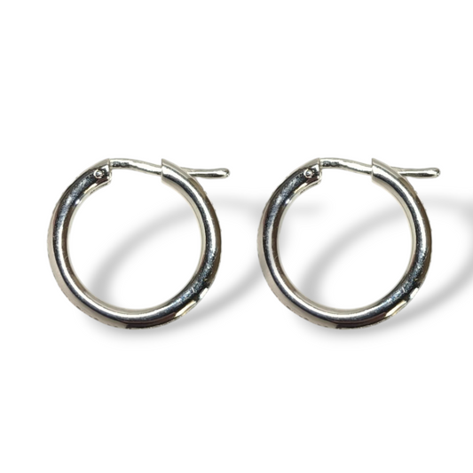 Orecchini Orecchini in oro cerchio con zirconi diam 1,7 cm - Gioielli Pavan