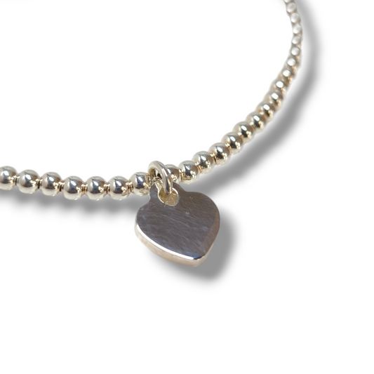 Bracciale Bracciale in argento con palline e cuore pendente - Gioielli Pavan