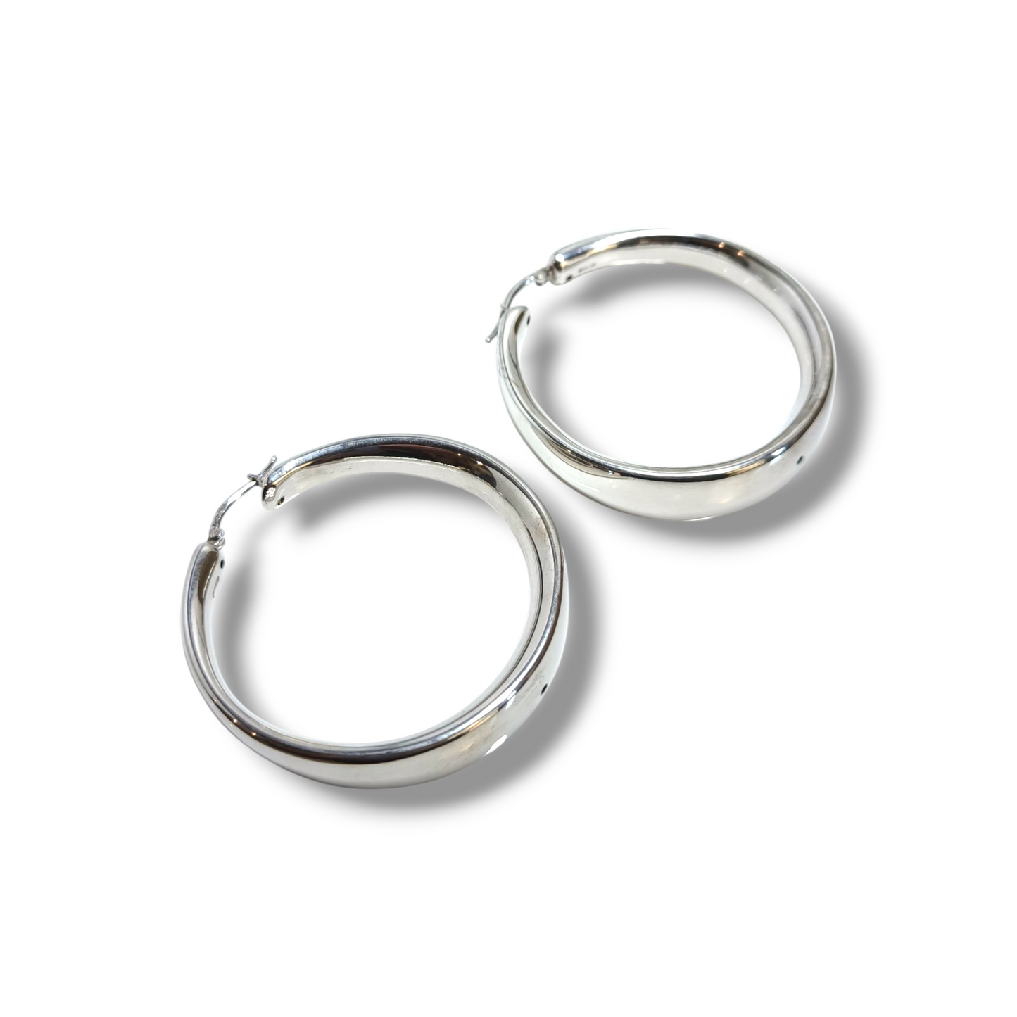 Orecchini Orecchini in argento a cerchio scalati diam. 5 cm - Gioielli Pavan