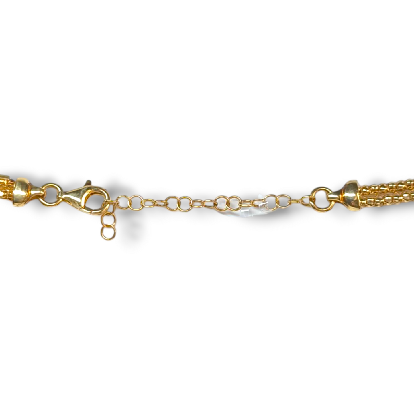 Collana Girocollo in argento dorato maglie paper link - Gioielli Pavan