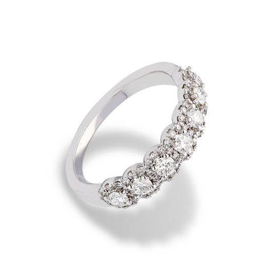 Anello Anello in oro con pavè di diamanti 0,75ct - Gioielli Pavan