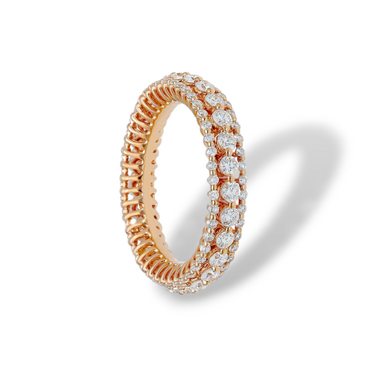 Anello Anello in oro eternity con pavè di diamanti 1,49ct - Gioielli Pavan