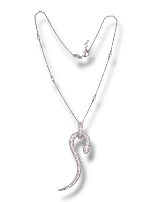 Girocollo Girocollo Serpente Argento 925 con Zirconi Pavé - Gioielli Pavan