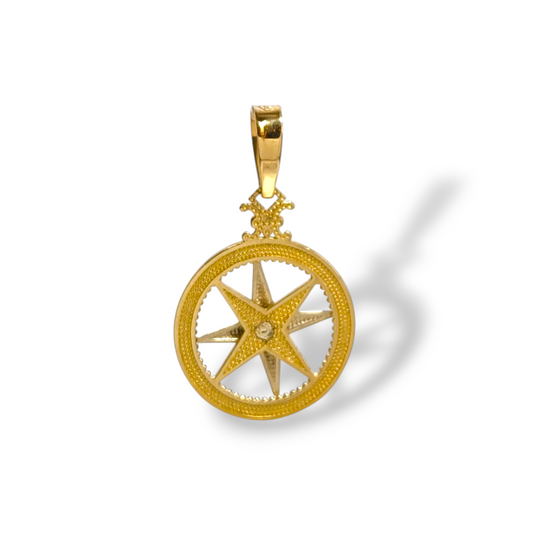 Ciondoli e pendenti Ciondolo in oro 9kt rosa dei venti bicolore - Gioielli Pavan