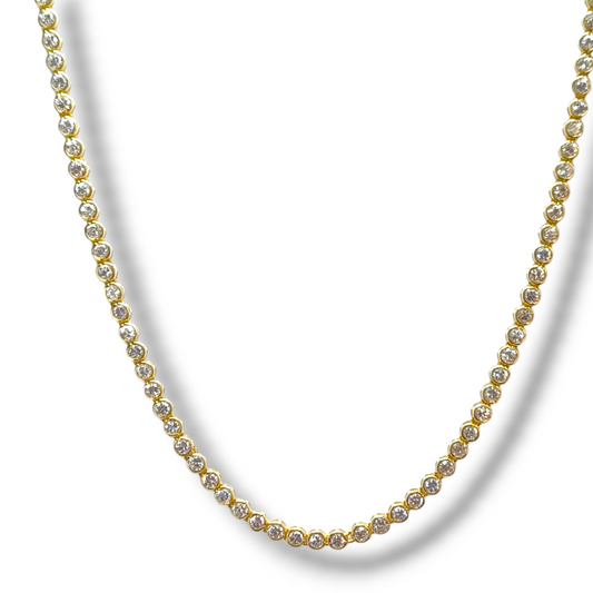 Collane Girocollo in argento tennis con zirconi a battuta - Gioielli Pavan