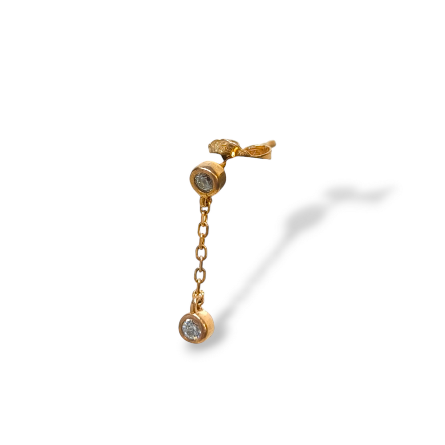 Orecchini Mono orecchino in argento doppio punto luce pendente - Gioielli Pavan