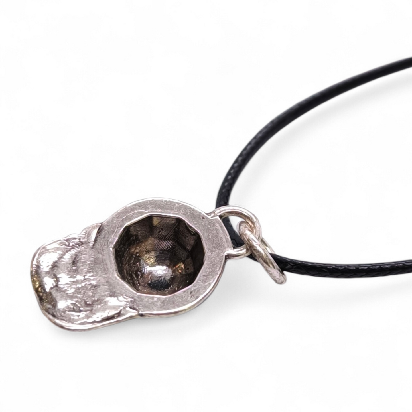Girocollo Cappellino in argento Calcio Blu e Nero - Gioielli Pavan