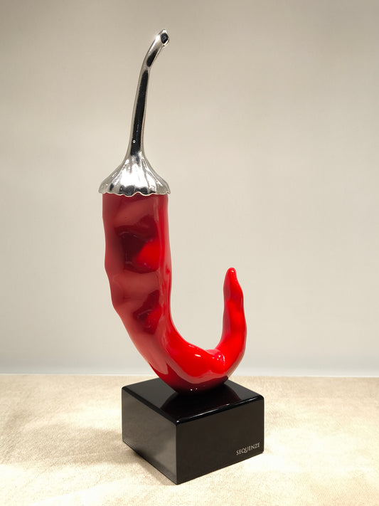 soprammobile Peperoncino rosso e argento misura piccola - Gioielli Pavan