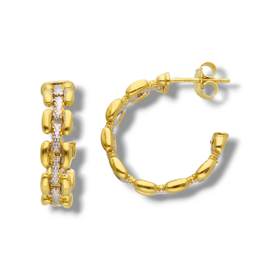 Orecchini Orecchini in argento maglia bi colore lavorata - Gioielli Pavan