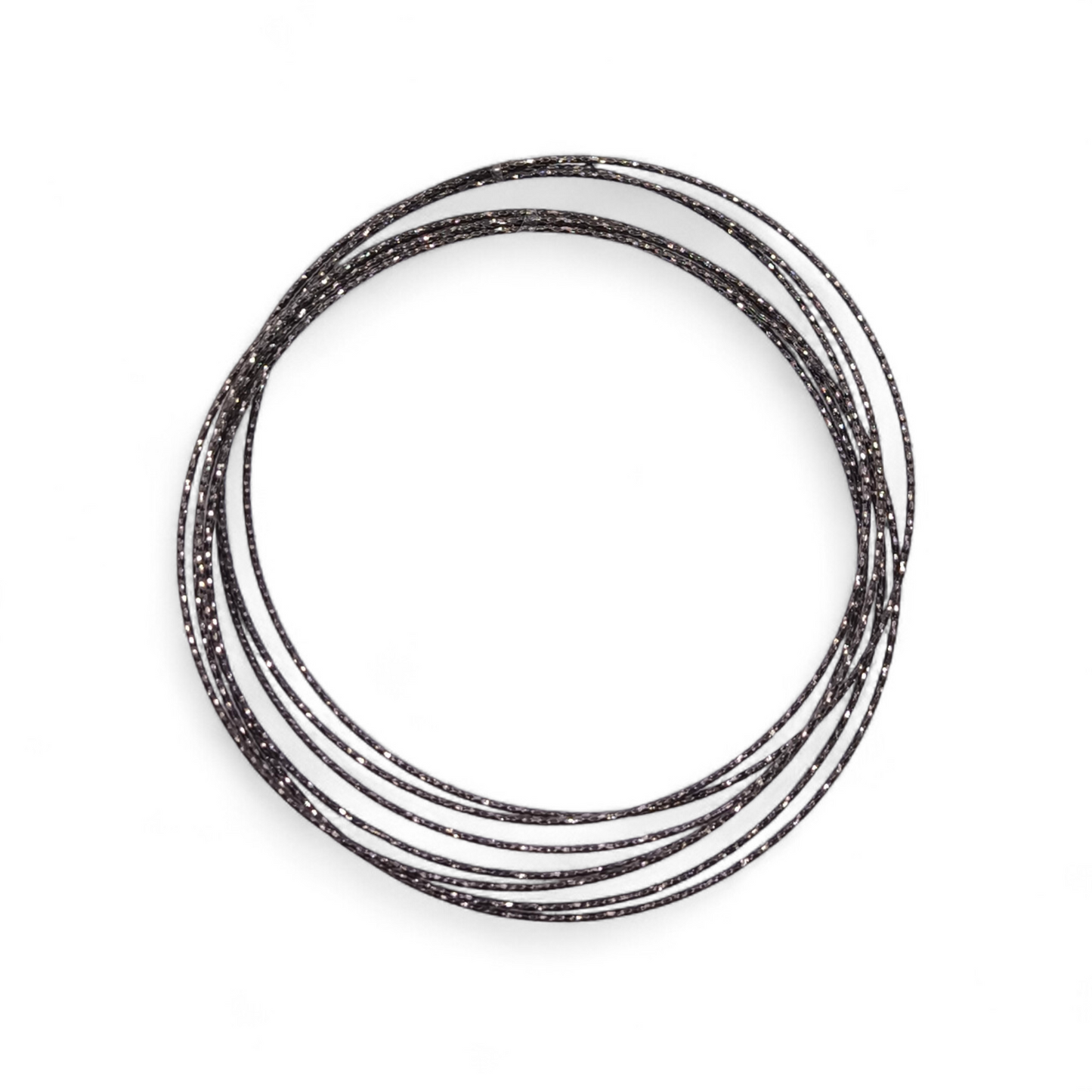 Bracciale Bracciale rigido in argento 925 brunito multifilo diamantato - Gioielli Pavan