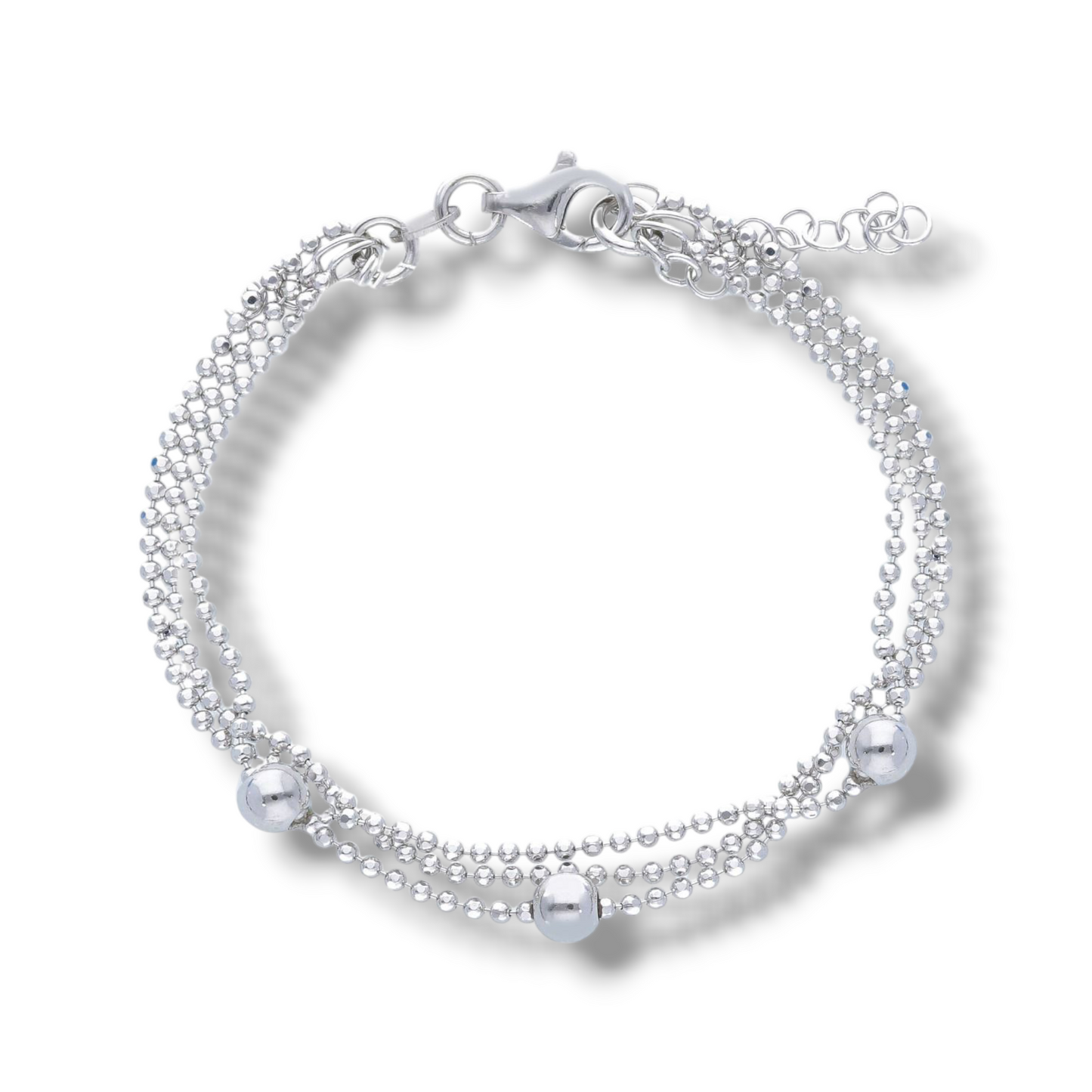 Bracciale Bracciale in argento multi filo maglia a palline - Gioielli Pavan