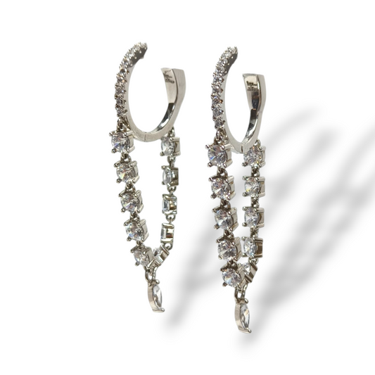 Orecchini Orecchini in argento pendenti con zirconi - Gioielli Pavan
