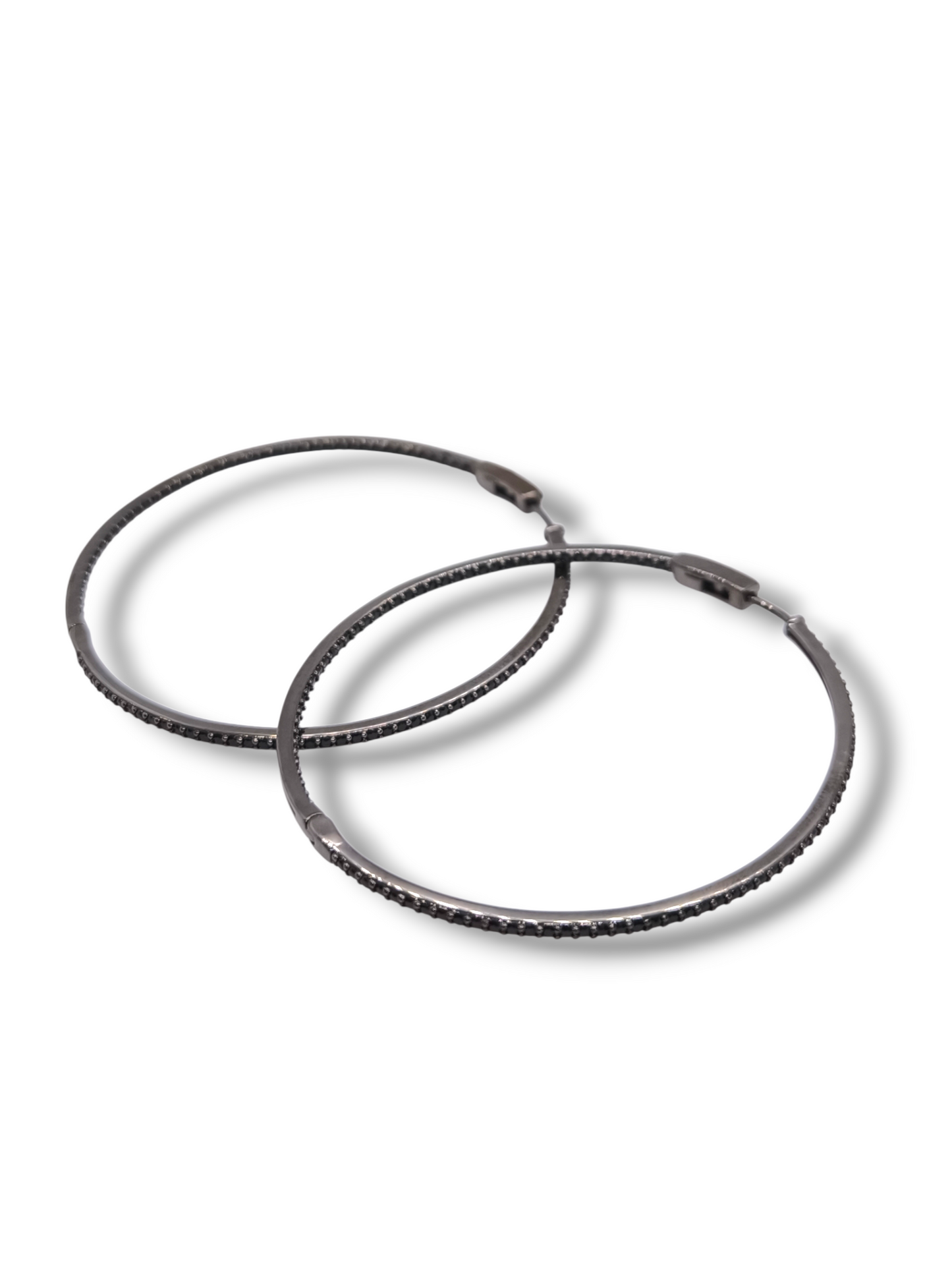 Orecchini Orecchini Argento 925 Brunito con Zirconi neri - Gioielli Pavan