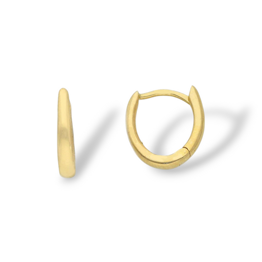 Orecchini Orecchini in oro a scattino ovale lisci - Gioielli Pavan