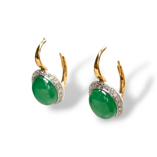 Orecchini Orecchini in oro con giada e diamanti - Gioielli Pavan